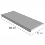 Zdjęcie produktu: Półka do regału MAGO G-37 cm L-100 cm jasny szary