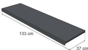 Zdjęcie produktu: Półka do regału MAGO G-37 cm L-133 cm grafit