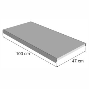 Zdjęcie produktu: Półka do regału MAGO G-47 cm L-100 cm jasny szary