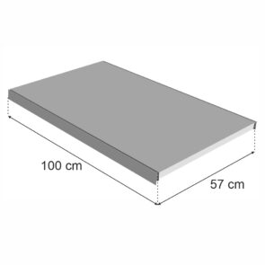 Zdjęcie produktu: Półka do regału MAGO G-57 cm L-100 cm jasny szary