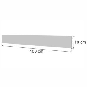 Zdjęcie produktu: Tył pełny do regału sklepowego MAGO H-10 cm L-100 cm jasny szary
