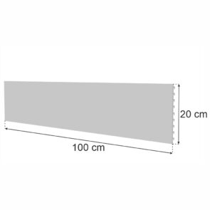 Zdjęcie produktu: Tył pełny do regału sklepowego MAGO H-20 cm L-100 cm jasny szary