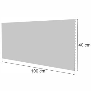 Zdjęcie produktu: Tył pełny do regału sklepowego MAGO H-40 cm L-100 cm jasny szary