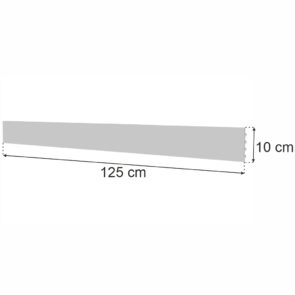 Zdjęcie produktu: Tył pełny do regału sklepowego MAGO H-10 cm L-125 cm jasny szary