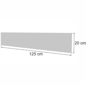 Zdjęcie produktu: Tył pełny do regału sklepowego MAGO H-20 cm L-125 cm jasny szary