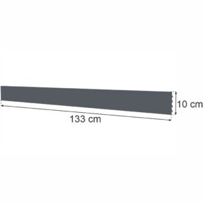 Zdjęcie produktu: Tył pełny do regału sklepowego MAGO H-10 cm L-133 cm grafit