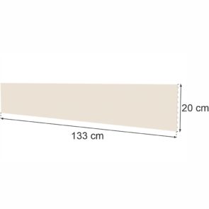 Zdjęcie produktu: Tył pełny do regału sklepowego MAGO H-20 cm L-133 cm kremowy