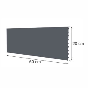 Zdjęcie produktu: Tył pełny do regału sklepowego MAGO H-20 cm L-60 cm grafit