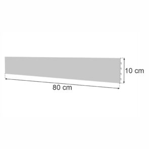 Zdjęcie produktu: Tył pełny do regału sklepowego MAGO H-10 cm L-80 cm jasny szary