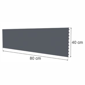 Zdjęcie produktu: Tył pełny do regału sklepowego MAGO H-40 cm L-80 cm grafit