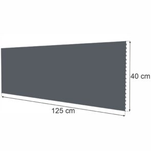 Zdjęcie produktu: Tył pełny do regału sklepowego MAGO H-40 cm L-125 cm grafit
