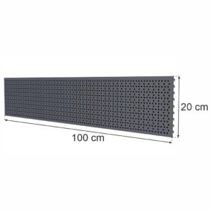 Zdjęcie produktu: Tył perforowany EURO do regału sklepowego MAGO H-20 cm L-100 cm grafit