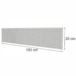 Zdjęcie produktu: Tył perforowany EURO do regału sklepowego MAGO H-20 cm L-100 cm jasny szary