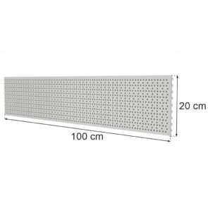 Zdjęcie produktu: Tył perforowany EURO do regału sklepowego MAGO H-20 cm L-100 cm jasny szary