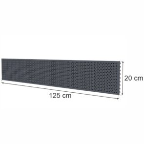 Zdjęcie produktu: Tył perforowany EURO do regału sklepowego MAGO H-20 cm L-125 cm grafit