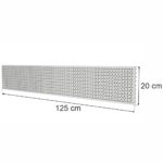 Zdjęcie produktu: Tył perforowany EURO do regału sklepowego MAGO H-20 cm L-125 cm jasny szary