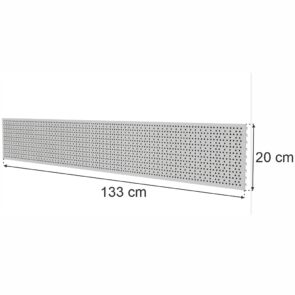 Zdjęcie produktu: Tył perforowany EURO do regału sklepowego MAGO H-20 cm L-133 cm jasny szary