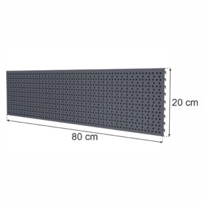 Zdjęcie produktu: Tył perforowany EURO do regału sklepowego MAGO H-20 cm L-80 cm grafit