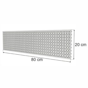 Zdjęcie produktu: Tył perforowany EURO do regału sklepowego MAGO H-20 cm L-80 cm jasny szary