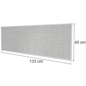 Zdjęcie produktu: Tył perforowany EURO do regału sklepowego MAGO H-40 cm L-133 cm jasny szary