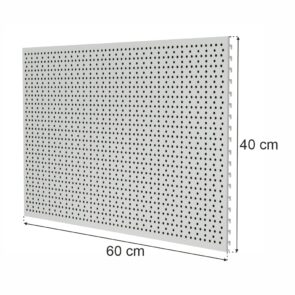 Zdjęcie produktu: Tył perforowany EURO do regału sklepowego MAGO H-40 cm L-60 cm jasny szary
