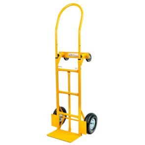 Zdjęcie produktu: Rozkładany wózek transportowy 2w1 magazynowy młynarka taczkowy Mega-M 250kg żółty
