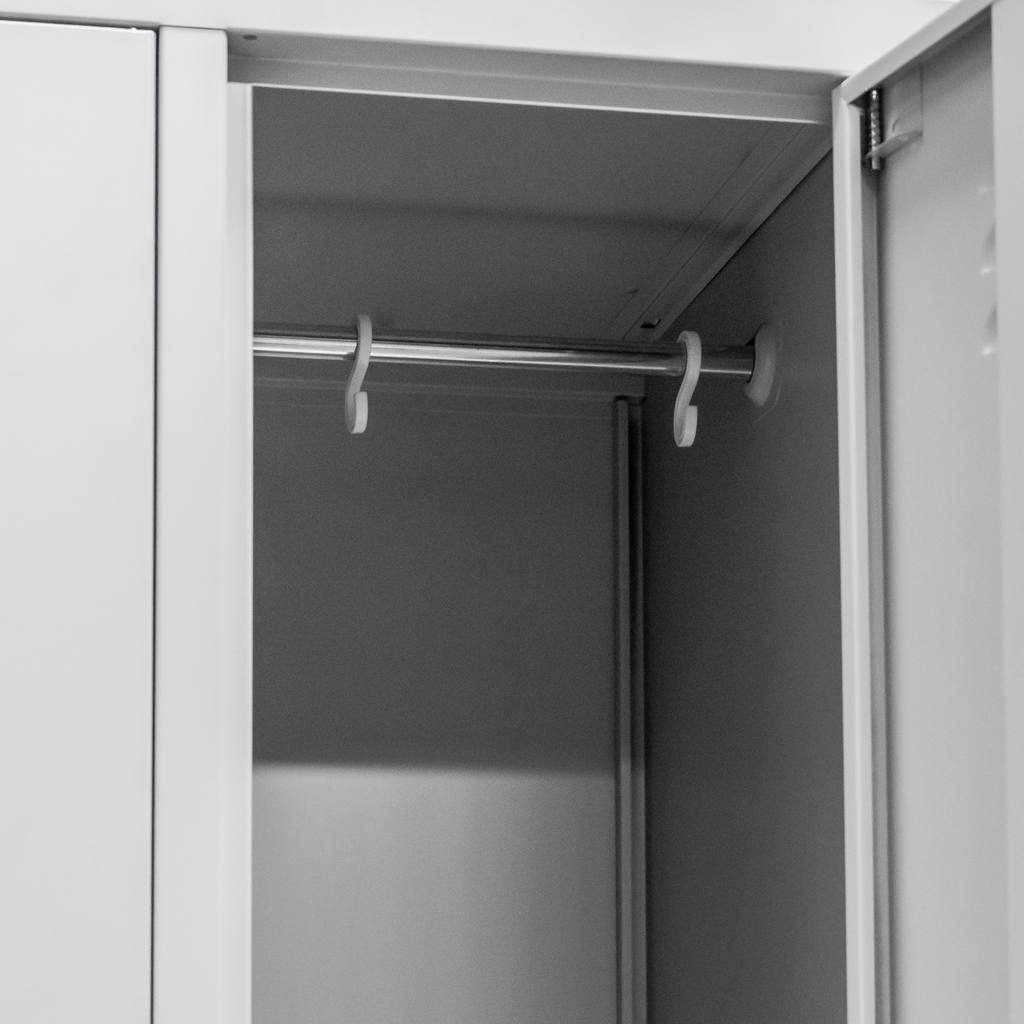 Szafka pracownicza BHP 6-drzwiowa szerokość 90 cm MTP002642 drążek