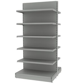Zdjęcie produktu: Regał sklepowy MAGO gondola H-210 cm L-103 cm moduł bazowy jasny szary