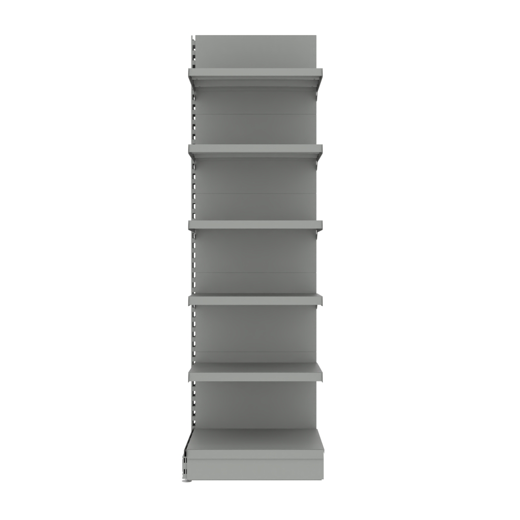 Regał sklepowy MAGO gondola H-210 cm L-61.5 cm moduł dostawny jasny szary-MPP000730