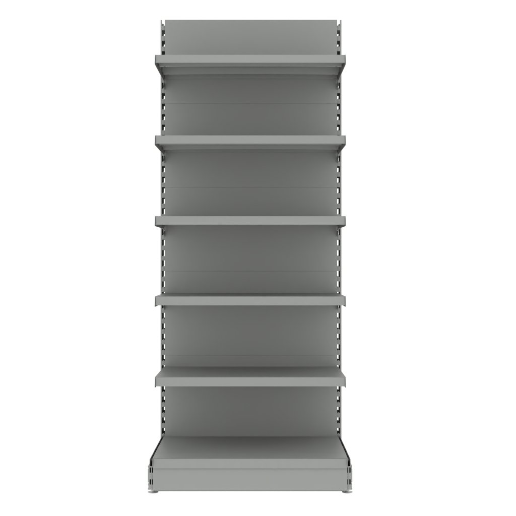Regał sklepowy MAGO gondola H-210 cm L-83 cm moduł bazowy jasny-szary-MPP000739