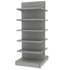 Zdjęcie produktu: Regał sklepowy MAGO gondola H-210 cm L-83 cm moduł bazowy jasny szary