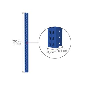 Zdjęcie produktu: Słup MGL MAGO HX H-300 cm W-8.2 cm niebieski (HX82)