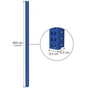 Zdjęcie produktu: Słup MGL MAGO HX H-600 cm W-8.2 cm niebieski (HX82)