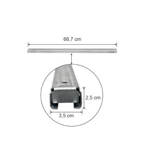 Zdjęcie produktu: Stężenie poziome horyzontal MGL MAGO HX L-66.7 cm W-3.5 cm ocynk (HX82)