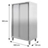 Szafa gastronomiczna przelotowa Mega-M 2-drzwiowa 100x50x180 cm stal nierdzewna-MTP001890 wymiarowanie