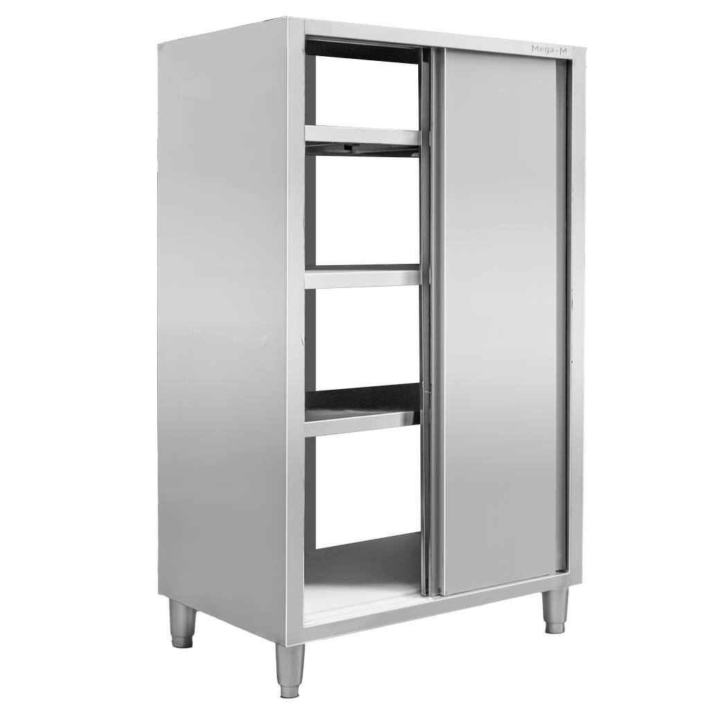 Szafa gastronomiczna przelotowa Mega-M 2-drzwiowa 100x60x180 cm stal nierdzewna-MTP001892