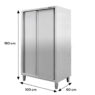 Szafa gastronomiczna przelotowa Mega-M 2-drzwiowa 100x60x180 cm stal nierdzewna-MTP001892 wymiarowanie