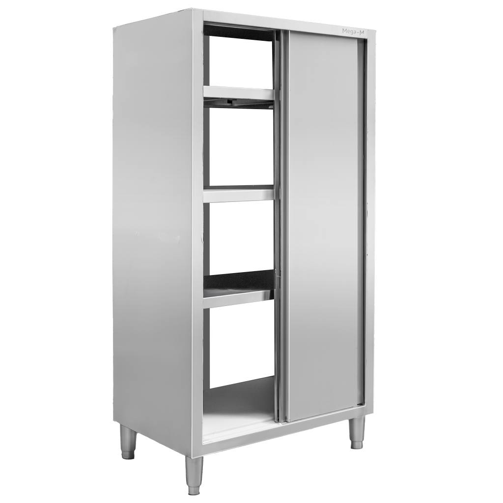 Szafa gastronomiczna przelotowa Mega-M 2-drzwiowa 80x50x180 cm stal nierdzewna-MTP001889