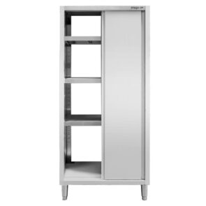 Zdjęcie produktu: Szafa gastronomiczna przelotowa Mega-M 2-drzwiowa 80x50x200 cm stal nierdzewna