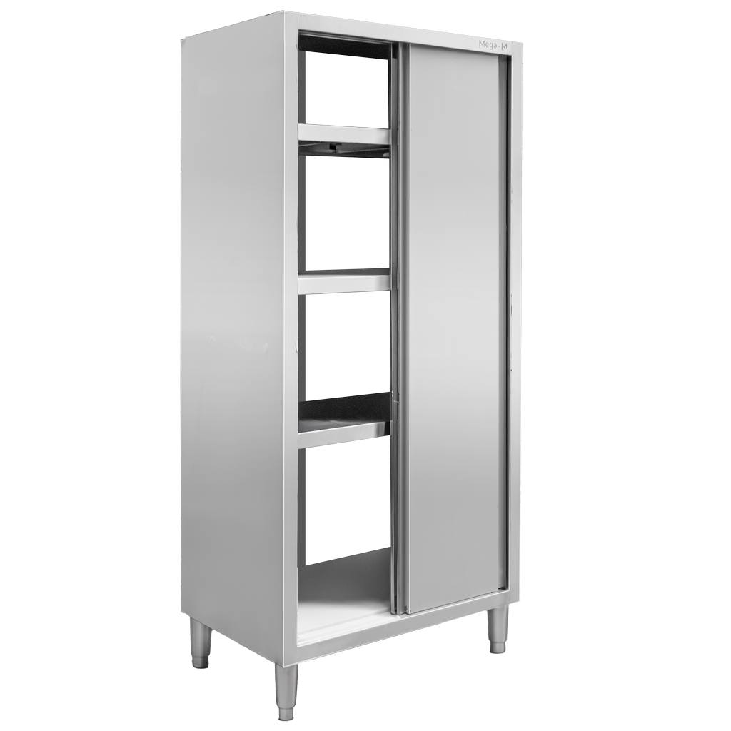 Szafa gastronomiczna przelotowa Mega-M 2-drzwiowa 80x50x200 cm stal nierdzewna-MTP001893
