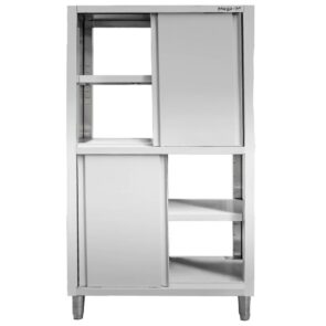 Zdjęcie produktu: Szafa gastronomiczna przelotowa Mega-M 4-drzwiowa 100x50x180 cm stal nierdzewna
