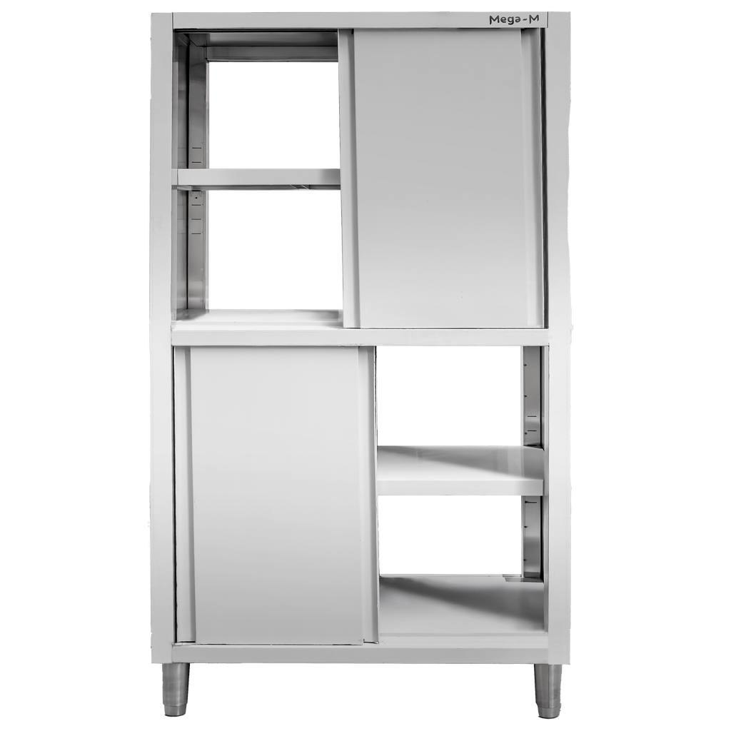 Szafa gastronomiczna przelotowa Mega-M 4-drzwiowa 100x50x180 cm stal nierdzewna-MTP001784