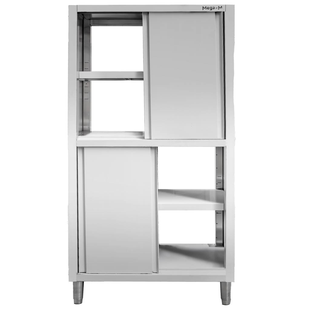 Szafa gastronomiczna przelotowa Mega-M 4-drzwiowa 100x50x200 cm stal nierdzewna-MTP001786