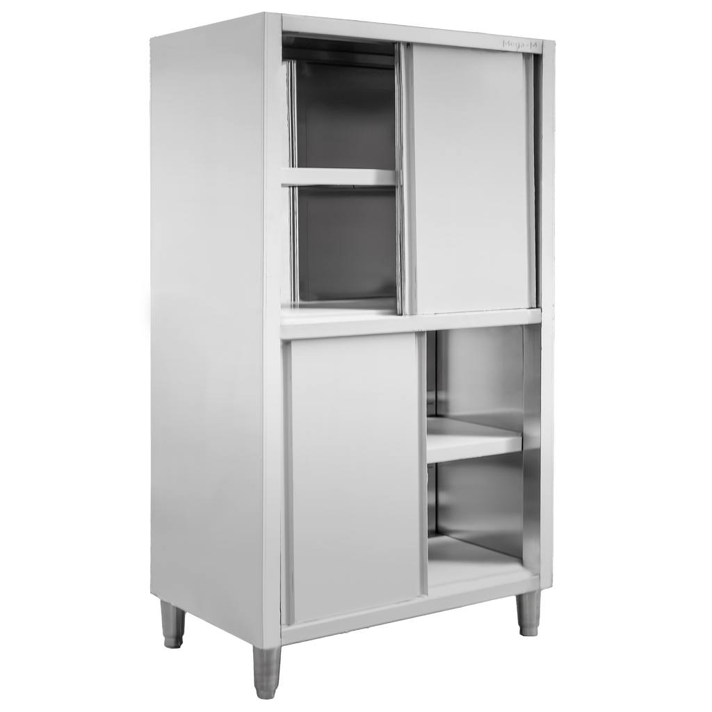 Szafa gastronomiczna przelotowa Mega-M 4-drzwiowa 100x60x180 cm stal nierdzewna-MTP001874