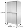 Szafa gastronomiczna przelotowa Mega-M 4-drzwiowa 100x60x200 cm stal nierdzewna-MTP001876 wymiarowanie