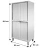 Szafa gastronomiczna przelotowa Mega-M 4-drzwiowa 80x60x180 cm stal nierdzewna-MTP001873 wymiary