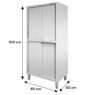 Szafa gastronomiczna przelotowa Mega-M 4-drzwiowa 80x60x200 cm stal nierdzewna-MTP001875 wymiarowanie