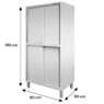 Szafa gastronomiczna przelotowa Mega-M 80x50x180 cm stal nierdzewna-MTP001783 wymiary