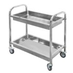 Zdjęcie produktu: Wózek gastronomiczny kelnerski 85x45x90 cm Mega-M 2 półki stal nierdzewna