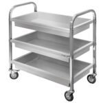 Zdjęcie produktu: Wózek gastronomiczny kelnerski 85x45x90 cm Mega-M 3 półki stal nierdzewna